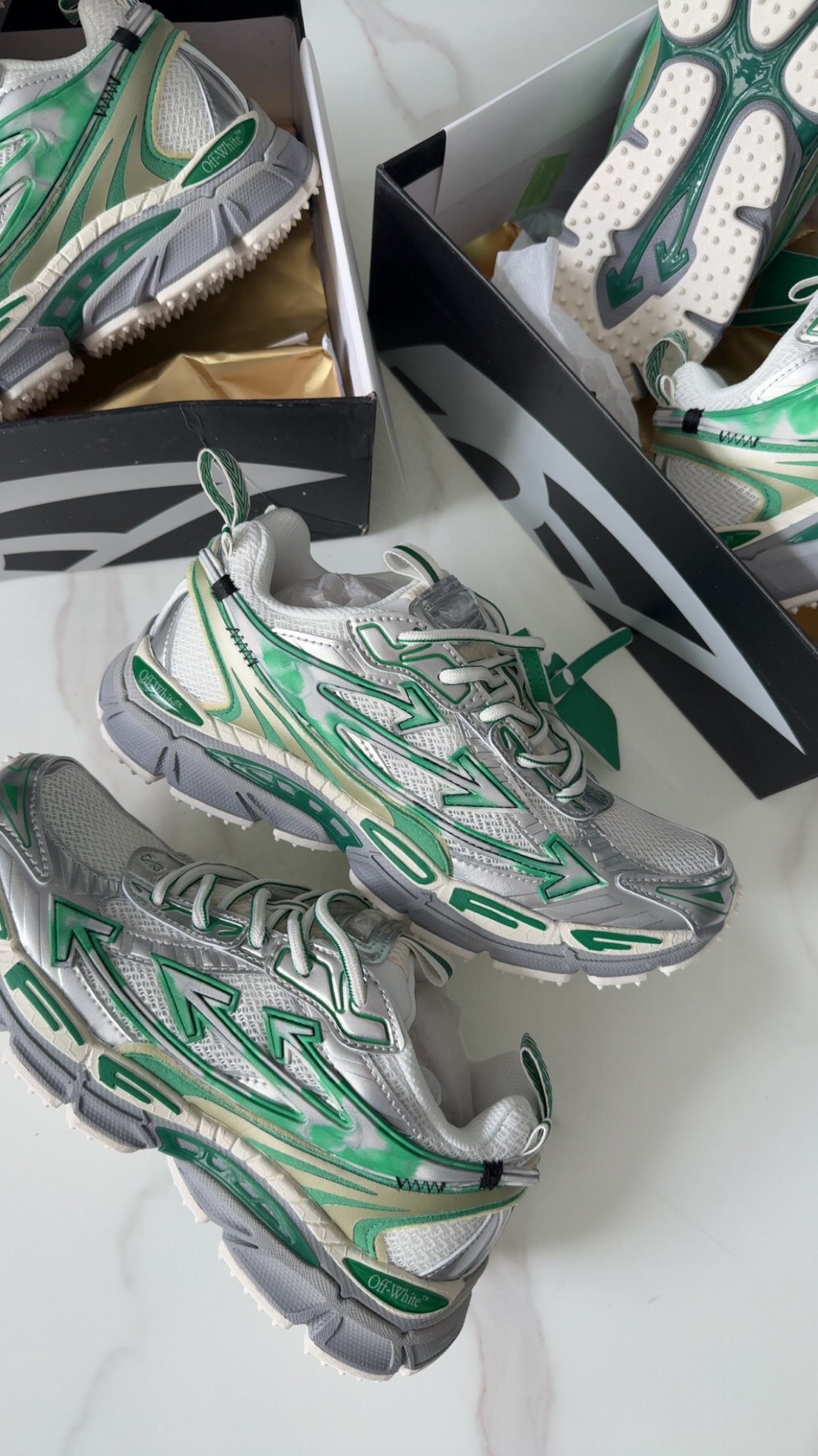 Off-White Be Right Back Blanc et Vert