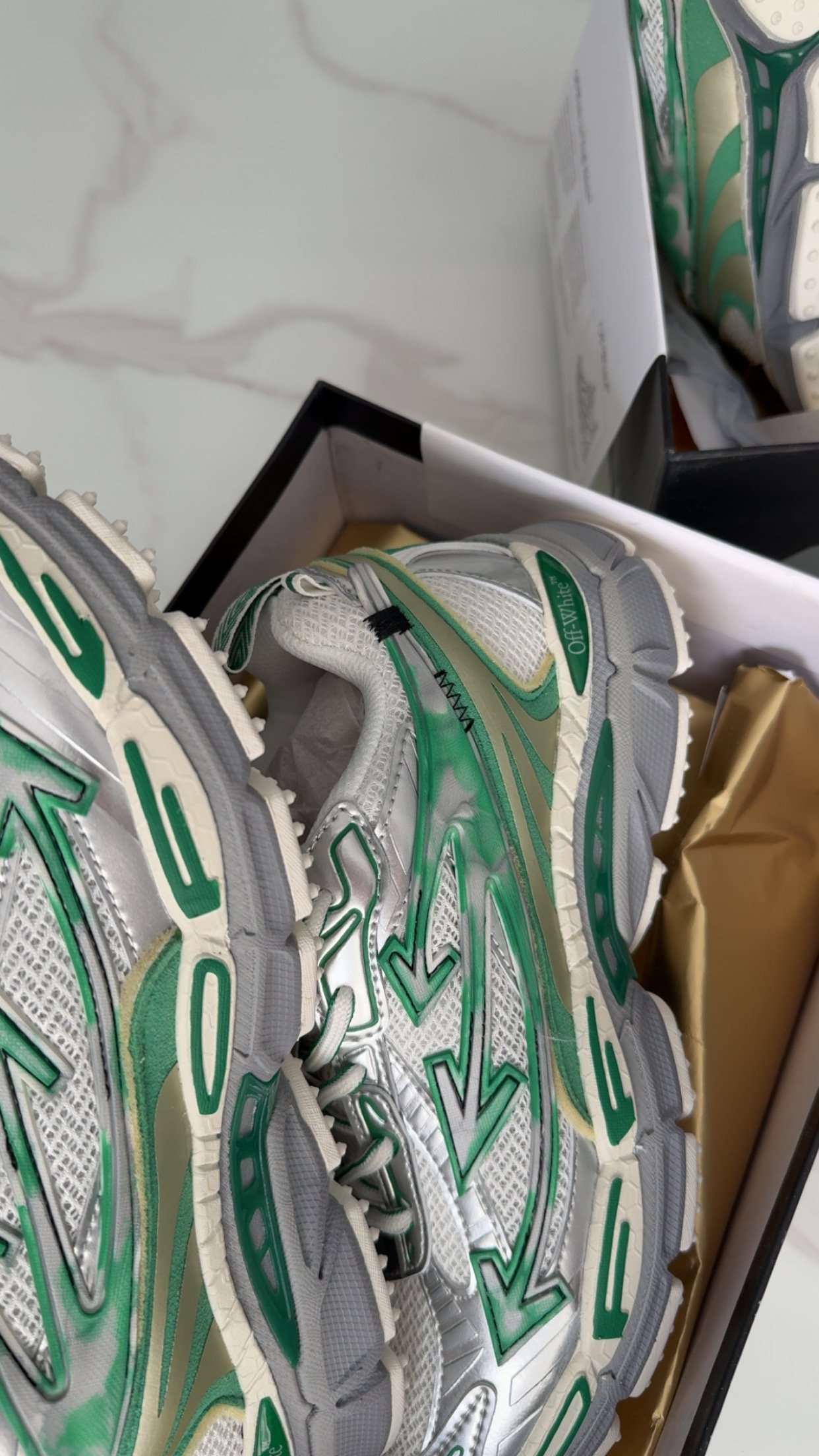 Off-White Be Right Back Blanc et Vert - Image 2