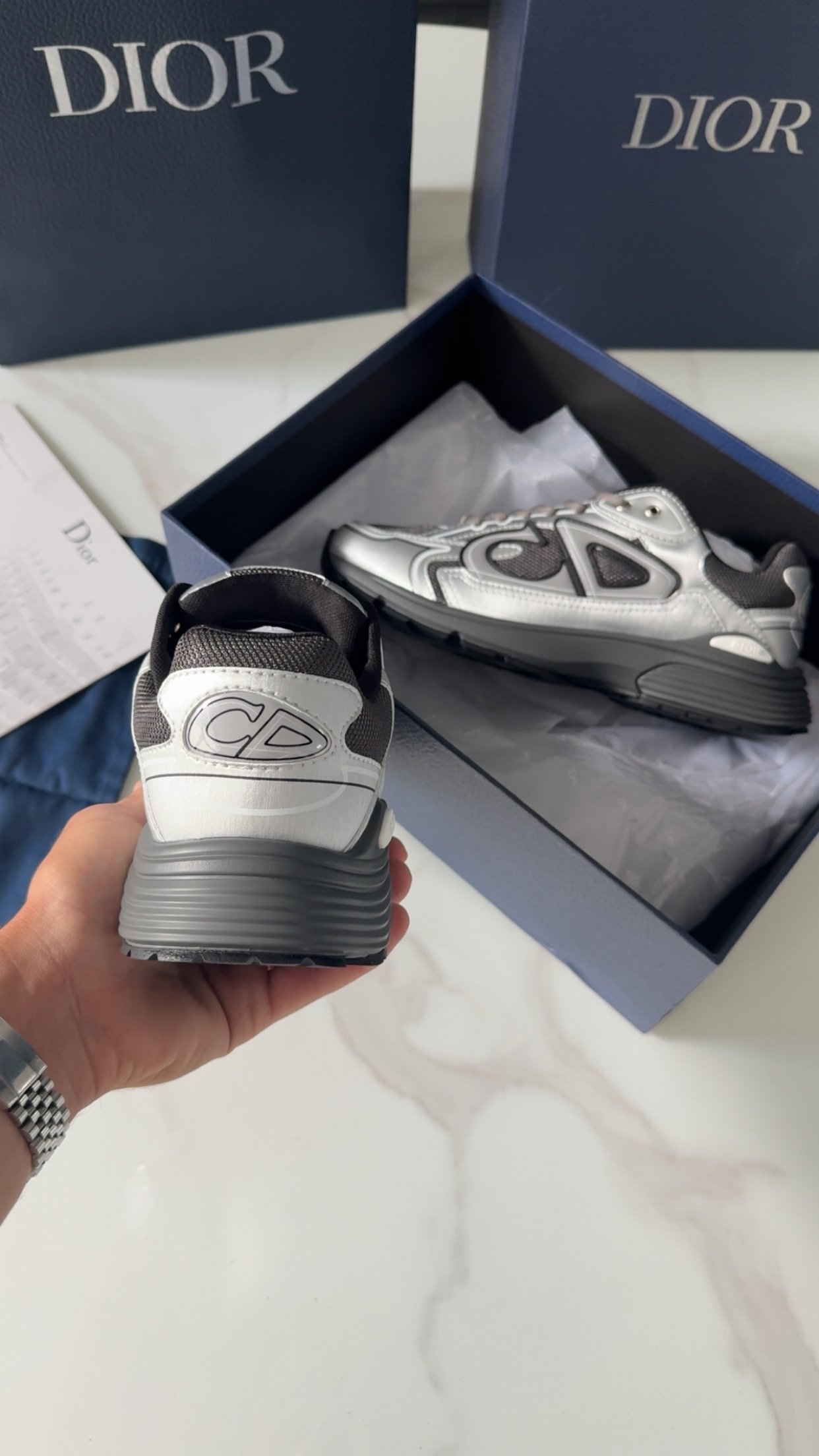 Dior B30 Gris Métallisé - Image 4