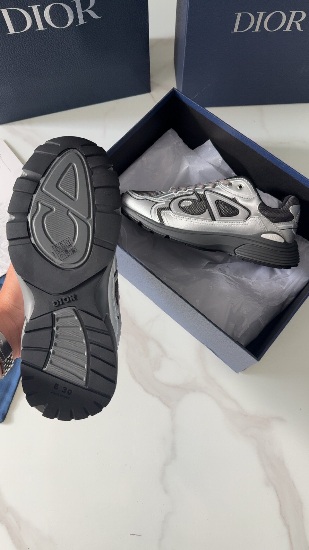 Dior B30 Gris Métallisé - Image 3